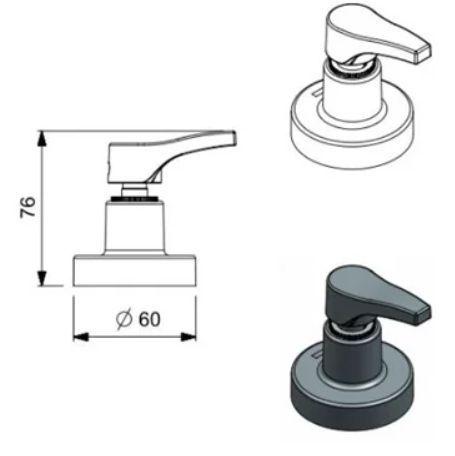 Imagem de Acabamento Registro Celite Like Base 1/2", 3/4" e 1"