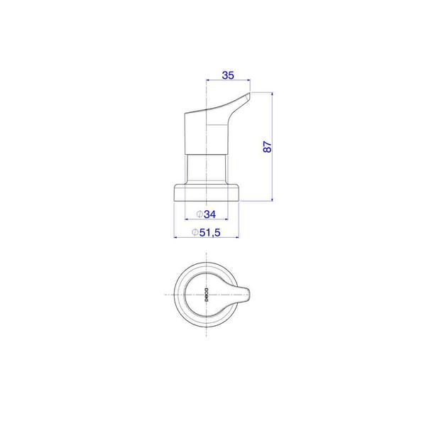 Imagem de Acabamento Registro De Gaveta Deca Gama Cromado 1.1/4 E 1.1/2 - Deca