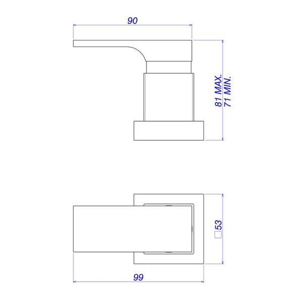 Imagem de Acabamento Registro de Pressão 1/2'' e 3/4'' Acqua 4916.C92.PQ Cromado - Deca