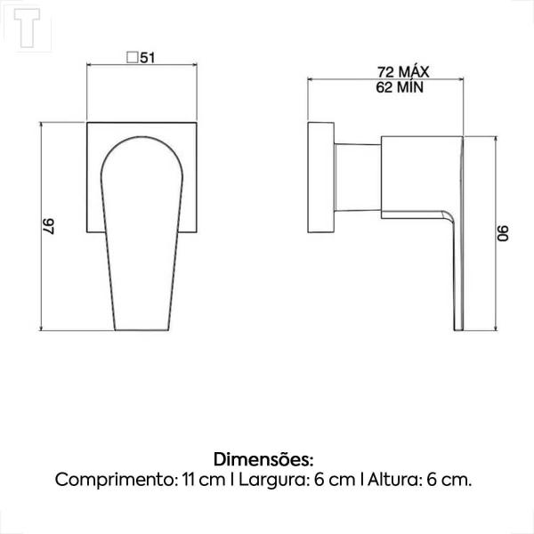 Acabamento registro deca level 4916.c26.pq 1/2 e 3/4 pressao cromado Imagem de Acabamento registro deca level 4916.c26.pq 1/2 e 3/4 pressao cromado