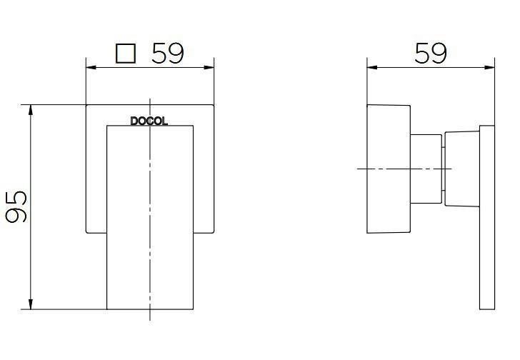 Acabamento Registro Docol Base 3/4 New Edge Cobre Polido Imagem de Acabamento Registro Docol Base 3/4 New Edge Cobre Polido