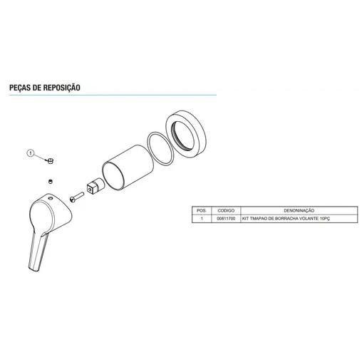 Imagem de Acabamento registro docol nexus chrome 1/2pol a 1pol ref 501406