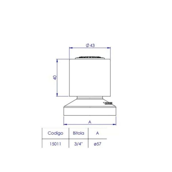 Imagem de Acabamento Registro Encaixe Padrão Deca 1/2'' e 3/4'' metal e abs