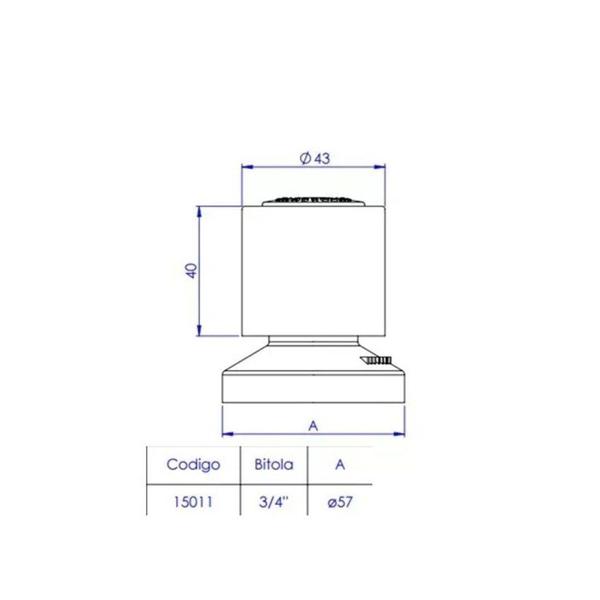 Acabamento Registro Encaixe Padrão Deca 1/2'' e 3/4'' metal e abs - RR Metais Imagem de Acabamento Registro Encaixe Padrão Deca 1/2'' e 3/4'' metal e abs
