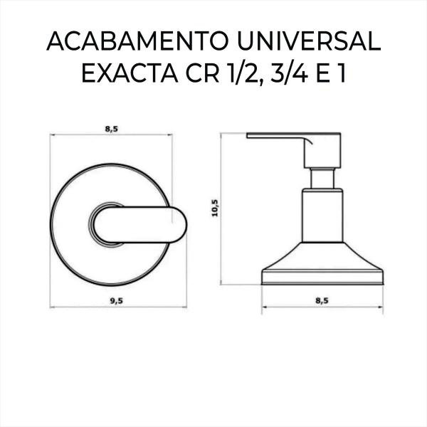 Acabamento Registro Exacta Fabrimar Deca Docol Universal Imagem de Acabamento Registro Exacta Fabrimar Deca Docol Universal