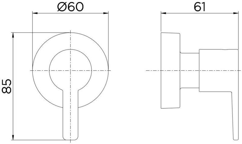 Imagem de Acabamento Registro Gali Chrome DocolBase 1/2 , 3/4 E 1'' Cromado Docol