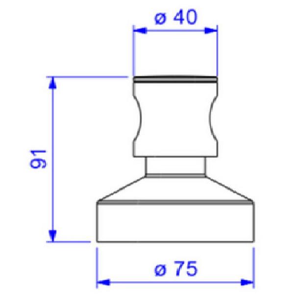 Acabamento Registro Gaveta 1.1/4'' 1.1/2'' Aspen Cromado Deca - Deca Metais Imagem de Acabamento Registro Gaveta 1.1/4'' 1.1/2'' Aspen Cromado Deca