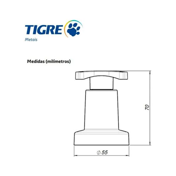 Imagem de Acabamento Registro Gaveta Pressão Cromo Nova Gyro Cr Tigre