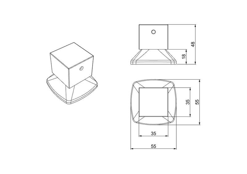 Imagem de Acabamento registro quadrado metal encaixe padrao Deca Docol Meber