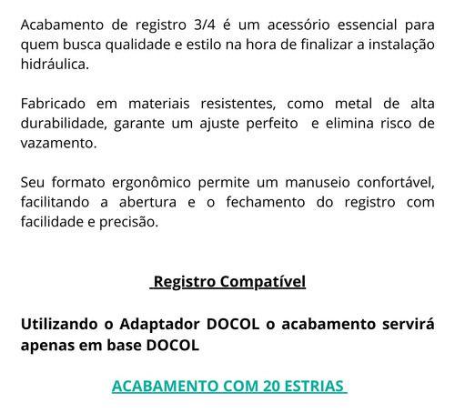 Imagem de Acabamento Registro Quadrado Padrão Docol Rose Gold Valencia