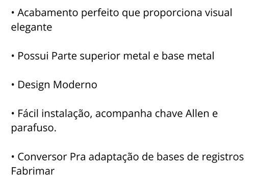 Imagem de Acabamento Registro Quadrado Padrão Fabrimar Cromado Valencia