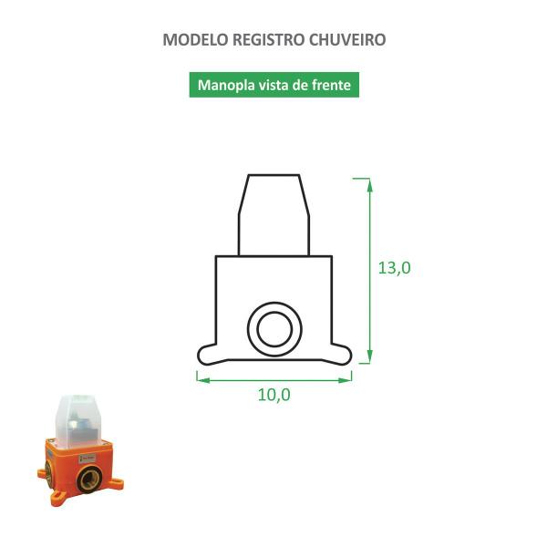 Imagem de Acabamento Registro Redondo Cromado Para Chuveiro RAR 01