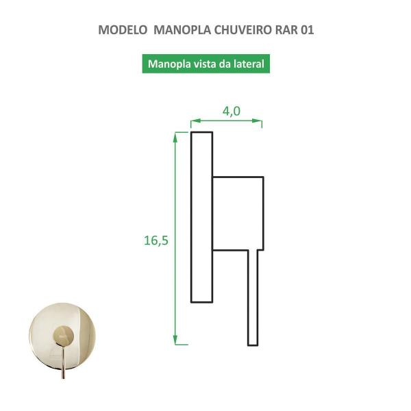 Imagem de Acabamento Registro Redondo Cromado Para Chuveiro Rar 01