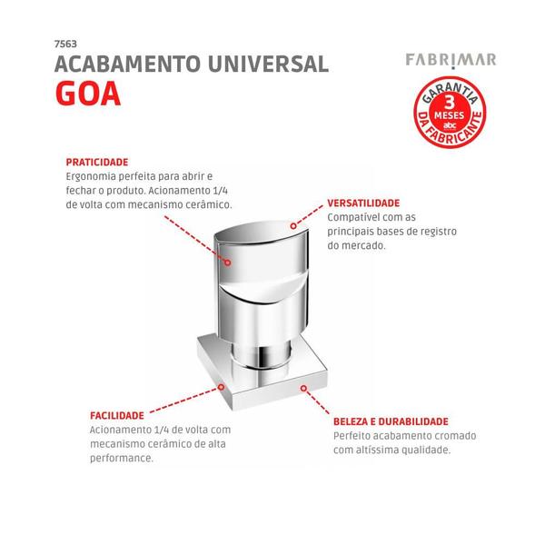 Imagem de Acabamento Universal Goa Cromado 1/2 , 3/4 E 1 Fabrimar