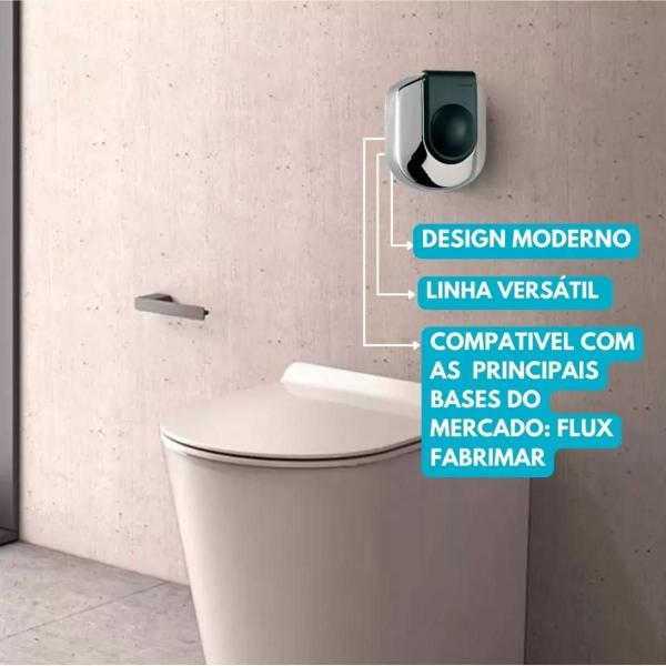 Imagem de Acabamento Válvula Flux Cromado Com Preto A-3650 Fabrimar