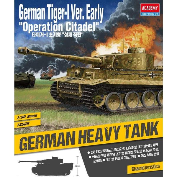 Imagem de Academy 1/35 Tiger I Early 'Operation Citadel' Modelo de Montagem (Plástico)