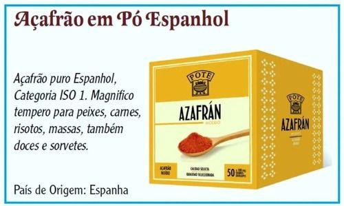 Imagem de Açafrão Espanhol em Pó AZAFRA 50 sachês 0,10g