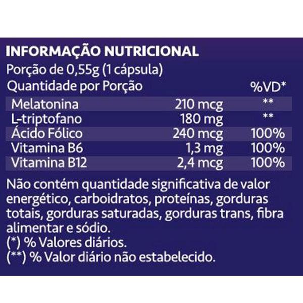 Imagem de Acalentus Plus Sono L Triptofano Ácido Fólico com Vitaminas B6 e B12 90 cápsulas Maxinutri