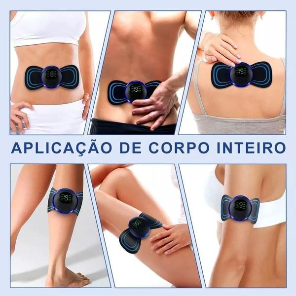 Imagem de Acalme-se: Kit Tapete e Mini Massageador Borboleta EMS para Dor Muscular nos Pés