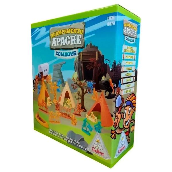 Imagem de Acampamento Apache Cowboys com Figuras Coloridas Gulliver - 0079