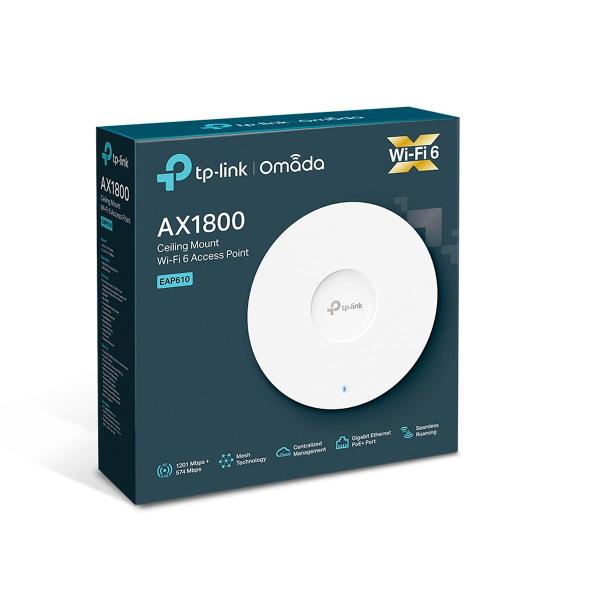 Imagem de Access Point de Teto Wi-Fi Dual Band TP-Link EAP610 AX1800