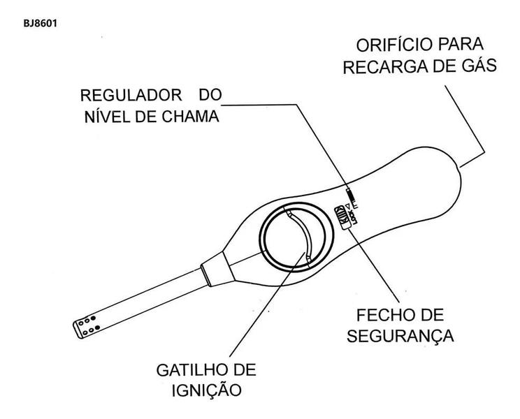 Imagem de Acendedor De Fogão Forno Vela Churrasqueira Lareira Prático Recarregável