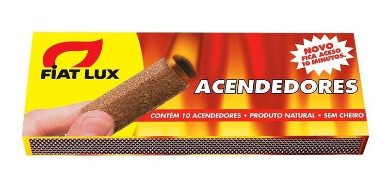 Imagem de Acendedores Para Carvão E Lenha Fiat Lux Com 10 Unidades