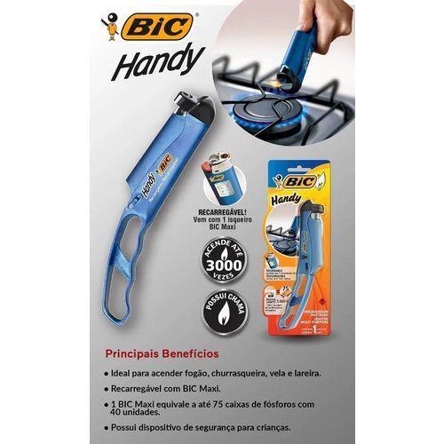 Imagem de Acendendor Recarregável Handy Bic - Isqueiro Max incluso