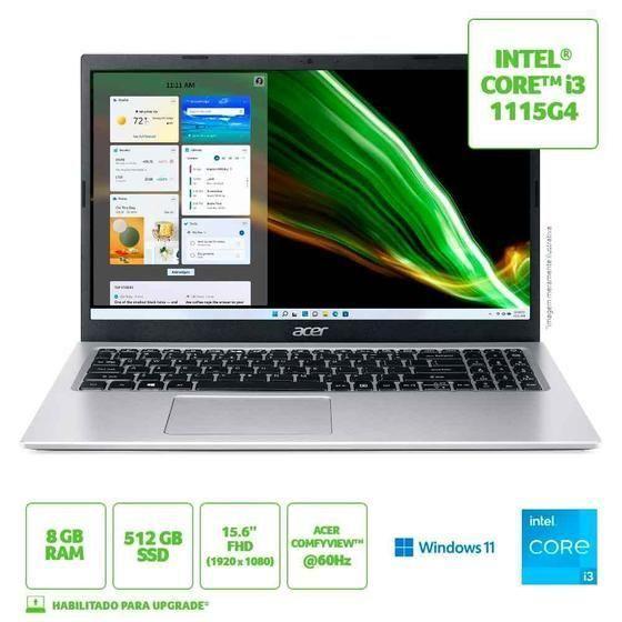 Acer Aspire 3 I3-1115g4 8gb 512ssd W11 15,6 A315-58-372m