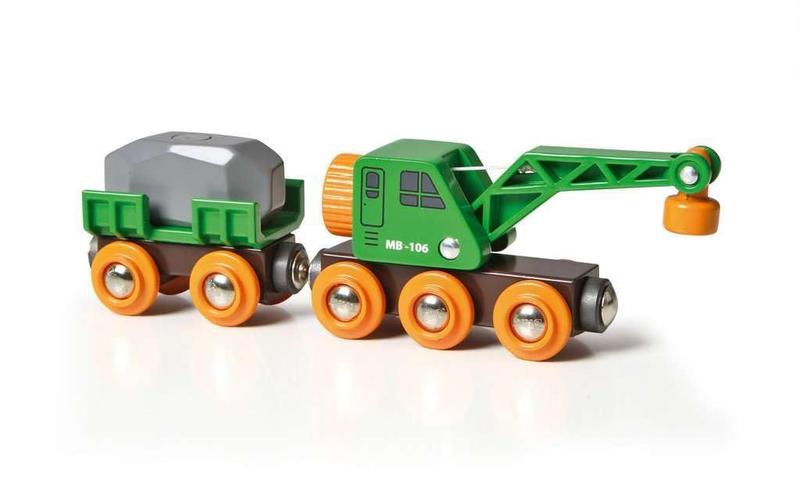 Imagem de Acessório de trem de brinquedo Brio World Clever Crane Wagon Set 33698