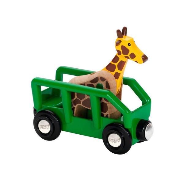 Imagem de Acessório de trem de brinquedo BRIO World Giraffe and Wagon Set