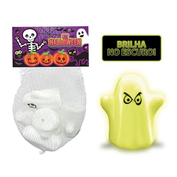 Imagem de Acessorio Decorativo Kit Halloween Fantasminha Neon Com 6 un