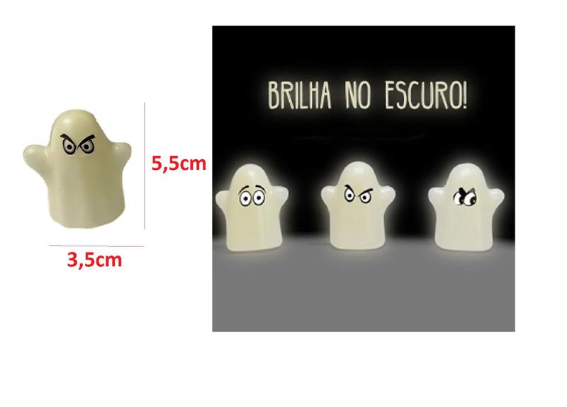 Imagem de Acessório Decorativo Kit Halloween Fantasminha Neon Com 6 un