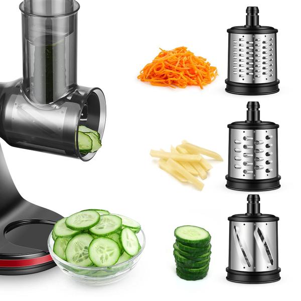 Imagem de Acessório Fatiador/Ralador AMZCHEF para Juicer com 3 Lâminas Intercambiáveis