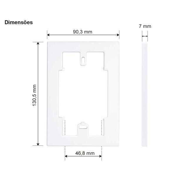 Imagem de Acessório Prolongador Para Caixa 4x2  Branco Margirius