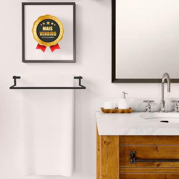Acessórios Banheiro 5 Peças Toalheiro Duplo Supremo 60Cm - Belo Lar Imagem de Acessórios Banheiro 5 Peças Toalheiro Duplo Supremo 60Cm