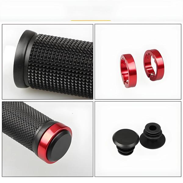 Imagem de Acessórios de Bicicleta MTB/BMX - Grips de Borracha Antiderrapante com Trava de Liga