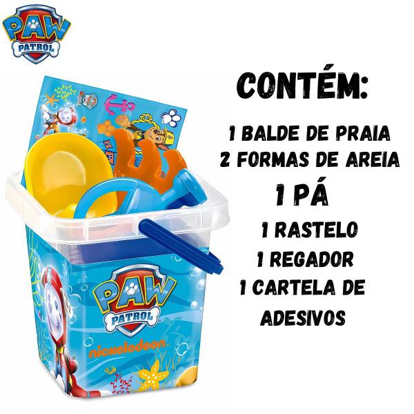 Acessórios de Praia e Piscina Baldinho Patrulha Canina 83430 - Fun Imagem de Acessórios de Praia e Piscina Baldinho Patrulha Canina 83430 - Fun