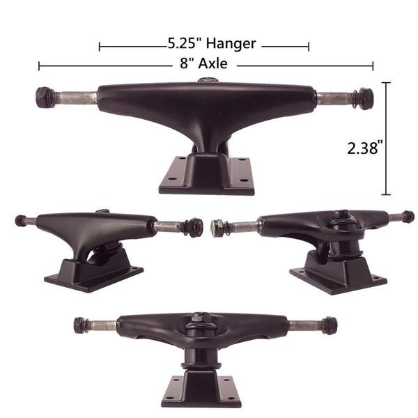 Imagem de Acessórios de skate Combo VJ 5.25 Caminhões de 139 mm Rodas de 52 mm