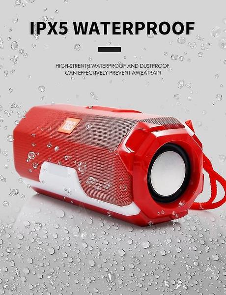 Imagem de Acessórios do receptor de áudio e vídeo alto-falante bluetooth luz led sem fio portátil duplo alto-falante subwoofer dj alto-falantes de som vermelho