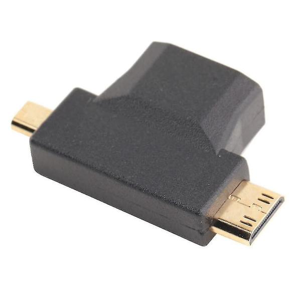 Imagem de Acessórios do receptor de áudio e vídeo hdmi fêmea para mini+adaptador macho micro hdmi