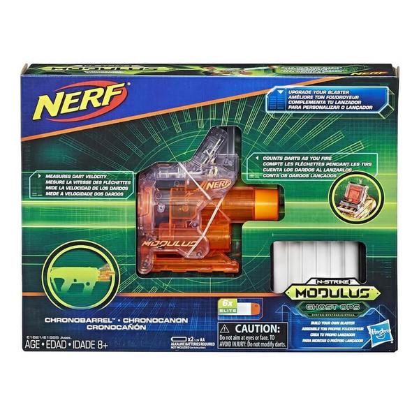 Imagem de Acessorios lancador nerf modulus ghost ops chronobarrel com 6 dardos hasbro