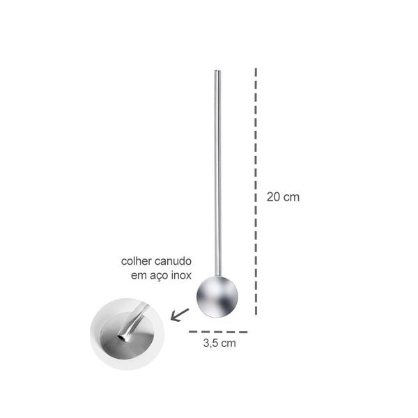 Imagem de Acessorios para Drinks Dosador Duplo Socador e Colher Canudo