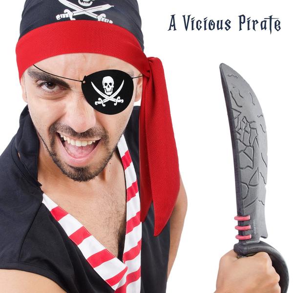 Imagem de Acessórios para piratas Zhanmai Pirate Party Supplies (vermelho)