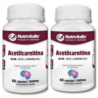 Imagem de Acetilcarnitina 1.000mg 60 capsulas nutrivitalle