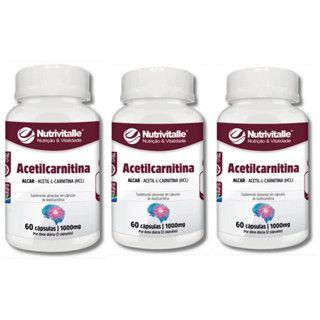 Imagem de Acetilcarnitina 1.000mg 60 capsulas nutrivitalle