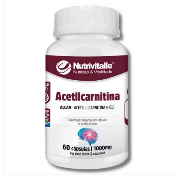 Imagem de Acetilcarnitina 1.000mg 60 capsulas nutrivitalle