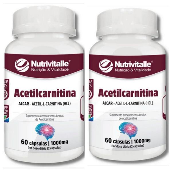 Imagem de Acetilcarnitina 1.000mg 60 capsulas nutrivitalle