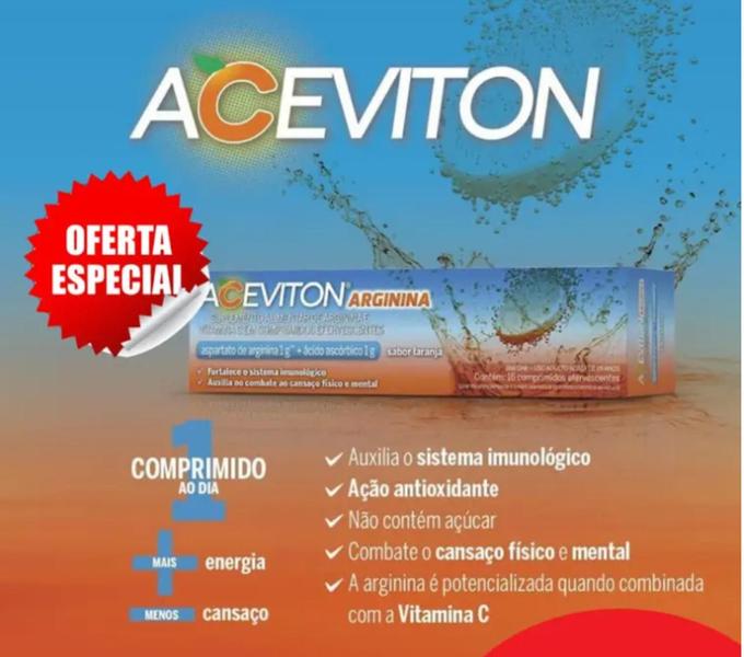 Aceviton+arginina 16 comprimido efervescente - Cimed Imagem de Aceviton+arginina 16 comprimido efervescente - Cimed