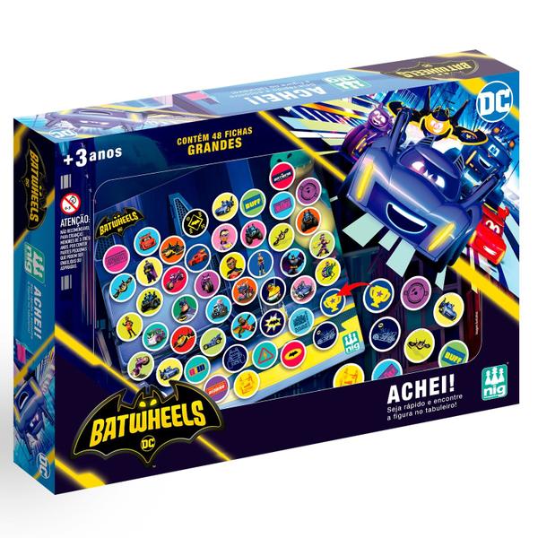 Imagem de Achei BatWheels Jogo De Raciocínio 48 Cartas Batman Dc Comics Nig Brinquedos